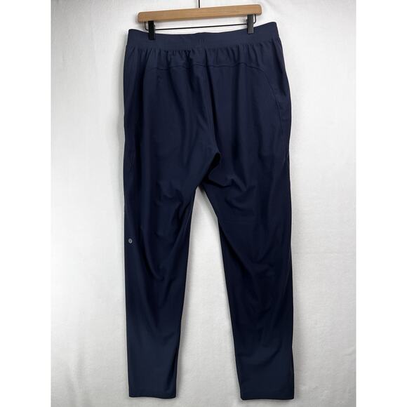 Lululemon Navy Blue Joggers Men Sz XL Reflective Drawstring Lounger Active Pants - Picture 2 of 10